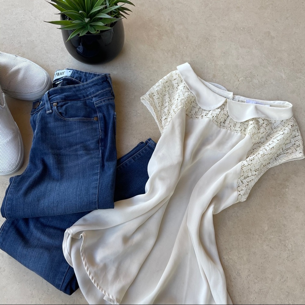 💥Make An Offer💥 Vintage-Inspired Lace Sleeveless Blouse